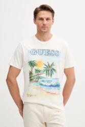 Guess pamut póló bézs, mintás, M5YI38 KBW41 - bézs L
