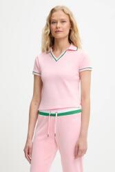 Juicy Couture poló SHRUNKEN POLO TEE rózsaszín, JCWCT225355 - rózsaszín XS