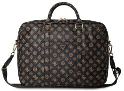 GUESS laptop táska 4G Peony Front Pocket Zipper Triangle Logo 16" fekete - fekete Univerzális méret