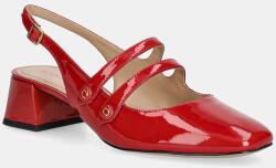 Coach bőr flip-flop Winley Slingback Mary Jane piros, magassarkú, nyitott sarokkal, CAS42 - piros Női 40.5