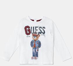 GUESS baba pamut hosszú ujjú fehér, nyomott mintás, I5YI04 K8HM4 - fehér 62-68