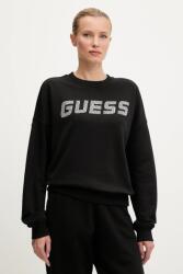 GUESS pamut melegítőfelső PRIMULA fekete, nyomott mintás, V5YQ12 KCRP0 - fekete M