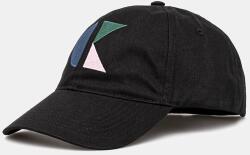 Calvin Klein pamut baseball sapka fekete, nyomott mintás, LV04D5043G - fekete Univerzális méret