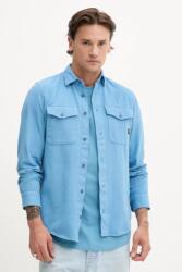G-Star RAW Raw pamut ing galléros, zöld, regular - kék XL