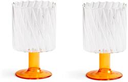 &k amsterdam borospohár készlet twirl orange 2 db narancssárga - narancssárga Univerzális méret