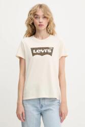 Levi's pamut póló LSE THE PERFECT TEE sötétkék, A2086 - bézs L