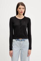 Tommy Jeans pamut kardigán fekete, könnyű, DW0DW20976 - fekete L