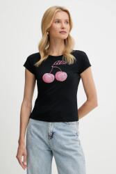 Guess t-shirt fekete, W5YI30 K49A1 - fekete S