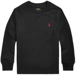 Ralph Lauren pamut hosszúujjú fekete, sima, 322843804001 - fekete 124-134