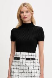 GUESS pulóver JAYLA fekete, félgarbó nyakú, W5YR04 Z0040 - fekete XL