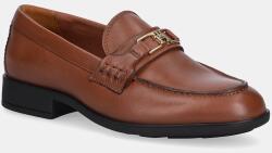 Tommy Hilfiger bőr mokaszin TH LOGO LEATHER LOAFER - barna Női 36