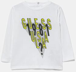 GUESS baba pamut hosszú ujjú fehér, nyomott mintás, I5YI01 K8HM4 - fehér 62-68