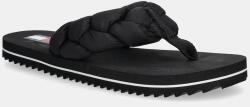 Tommy Jeans flip-flop BRAIDED THONG BEACH SANDAL fekete, lapos talpú, EN0EN02877 - fekete Női 41