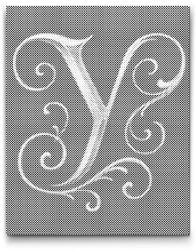  PontPöttyöző - Y betű Méret: 30x40cm, Keretezés: Műanyagtáblával, Szín: Zöld