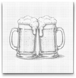  PontPöttyöző - Sör Méret: 50x50cm, Keretezés: Műanyagtáblával, Szín: Fekete