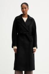 Max Mara gyapjúkabát RESINA fekete, átmeneti, oversize, 2525016031600 - fekete 36