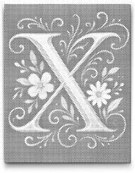 PontPöttyöző - X betű Méret: 30x40cm, Keretezés: Műanyagtáblával, Szín: Piros