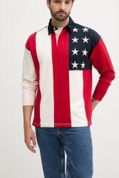 Tommy Hilfiger pamut melegítőfelső sötétkék, mintás, MW0MW39690 - sötétkék XL