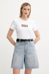 Levi's pamut póló LSE THE PERFECT TEE sötétkék, A2086 - fehér M
