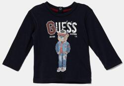 GUESS baba pamut hosszú ujjú sötétkék, nyomott mintás, I5YI04 K8HM4 - sötétkék 77-88