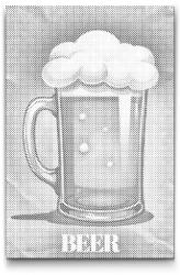  PontPöttyöző - Beer Méret: 40x60cm, Keretezés: Műanyagtáblával, Szín: Kék