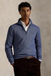 Ralph Lauren pamut pulóver könnyű, fekete, félgarbó nyakú, 710932304 - kék XL