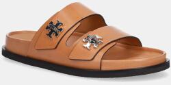 Tory Burch bőr papucs T Lock Sport Slide barna, 166905-250 - barna Női 41