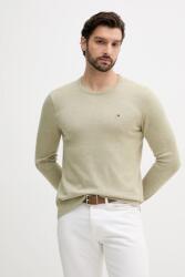 Tommy Hilfiger pamut pulóver könnyű, zöld, MW0MW39999 - zöld XL
