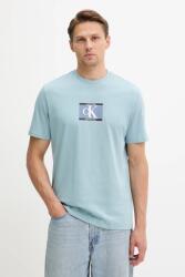 Calvin Klein pamut póló nyomott mintás, LV04RC854G - kék L