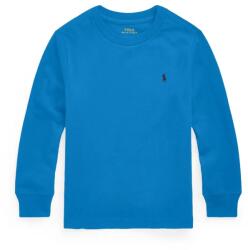 Ralph Lauren gyerek pamut hosszú ujjú felső sima, 322843804007 - kék 94-100