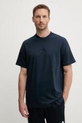 Adidas pamut póló All SZN sötétkék, sima, JX5080 - sötétkék XL