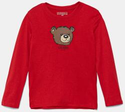 GUESS gyerek pamut hosszú ujjú felső piros, nyomott mintás, N5YI25 K8HM4 - piros 122-125