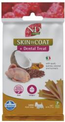 FARMINA N&D Quinoa Dental Treat Skin Coat Quail Mini 60 g baton dentar caini de talie mica, cu prepelita