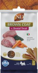 FARMINA N&D Brown Dental Treat Coat Lamb Mini 60 g gustare dentara caini de rase mici, cu miel