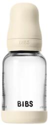 Bibs Стъклена бебешка бутилка Bibs - С каучуков биберон, 120 ml, Ivory (5019216) - ozone