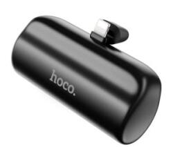 hoco. J106 vésztöltő Type-C aljzat (5000mAh, 18.5W, 2A, PD gyorstöltő, lightning csatlakozó, kitámasztó) FEKETE (J106_B) - aqua
