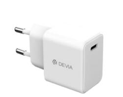 DEVIA GRS hálózati töltő Type-C aljzat (30W, GaN, PD gyorstöltő) FEHÉR (EA457_30W) - aqua