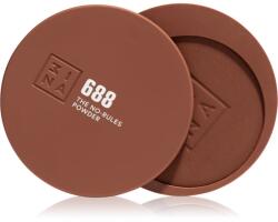 3INA The No-Rules Powder multifunkcionális smink a szemre, az ajkakra és az arcra árnyalat 688 - Deep cocoa, matte bronzer 8 g