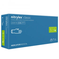 Mercator Medical Gumikesztyű nitril púdermentes S 100 db/doboz, Nitrylex lila (RD30169002) - aqua