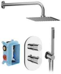 RAVAK Falba süllyesztett csaptelep, Ravak Chrome II zuhanyszett CR II 090.02CR. O2. RB071, króm X07S015 - zuhanykabin