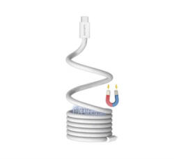 4smarts RollUp USB / USB-C mágnesesen feltekerhető töltő- és adatkábel, 1.5m, fehér (4S541012)