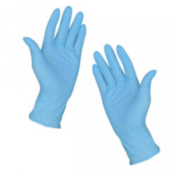 GMT Gumikesztyű nitril púdermentes L 100 db/doboz Super Gloves kék