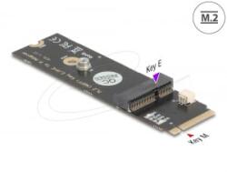 Delock Átalakító M. 2 kulcs M apa - M. 2 kulcs E csatlakoztató USB és PCIe modulhoz (64344)