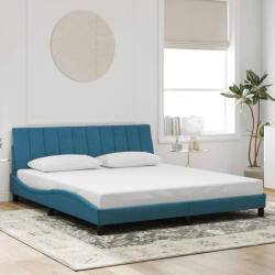 vidaXL kék bársony ágykeret fejtámlával 180 x 200 cm (VD3207865)