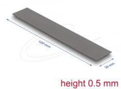 Delock Hővezető párna 120 x 20 x 0, 5 mm M. 2 modulokhoz 3, 0 W/mK (18475)