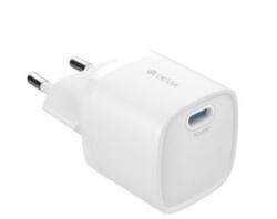DEVIA EXTREME MINI hálózati töltő Type-C aljzat (20W, GaN, PD gyorstöltő) FEHÉR (RLC-543) - aqua