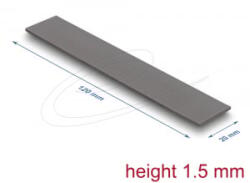 Delock Hővezető párna 120 x 20 x 1, 5 mm M. 2 modulokhoz 3, 2 W/mK alacsony olaj szivárgás (18469) (18469)