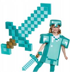 Disguise Minecraft Jelmez Farsang Gyémánt Kard Fegyver 51CM Eszköz Játék Pixelek