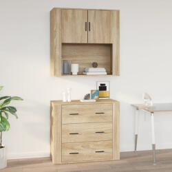 vidaXL sonoma tölgy színű szerelt fa faliszekrény 80x33x80 cm (VD816587)