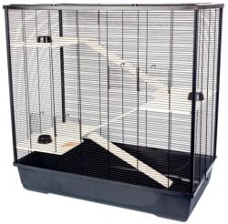  INTER-ZOO Pet Products Cușcă pentru rozătoare Davis + wood 100 x 54 x 100 cm NEAGRĂ